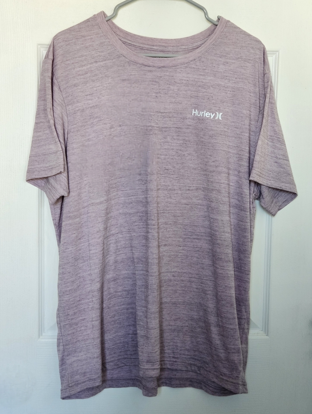 Hurley Men's Pale Lavender Heather Short Sleeve Tee